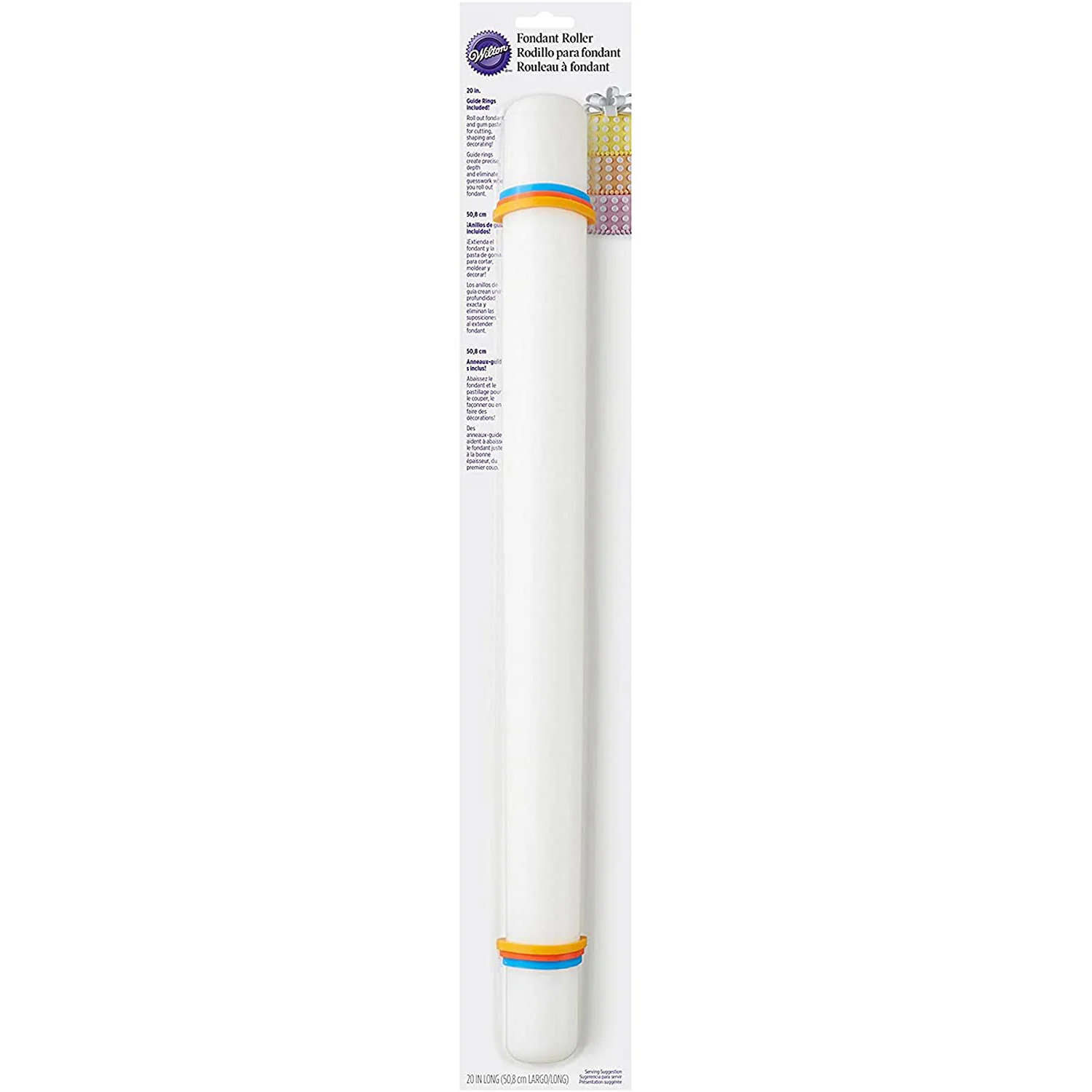 Wilton Fondant Rolling Pin With Guide Rings, White, 20 Inches - Image 5