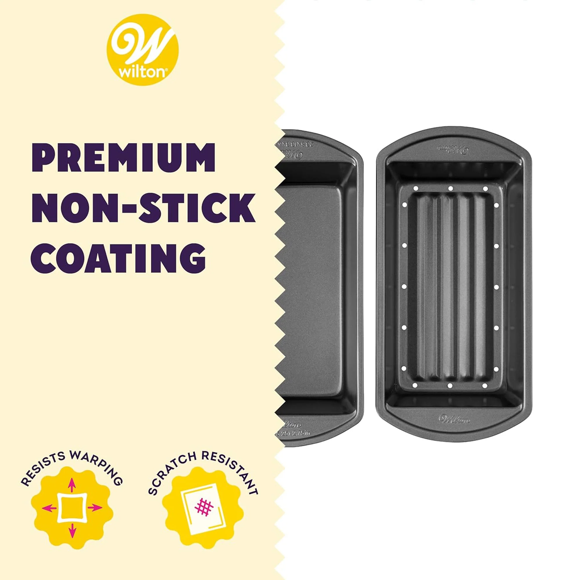 Wilton Perfect Result Premium Non-Stick Meatloaf Pan, 5.25x9.25 Inches - Image 5