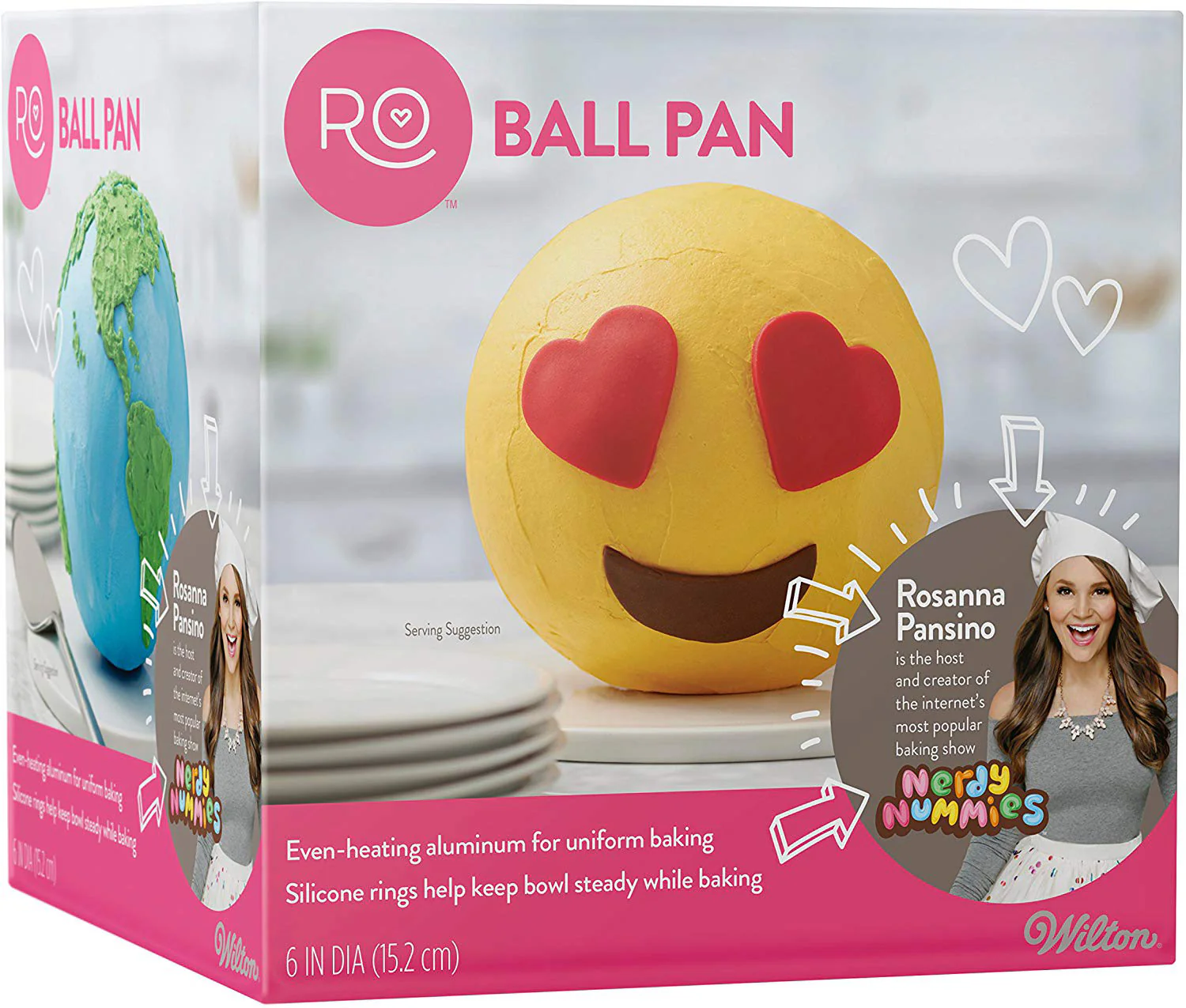 Wilton Rosanna Pansino 3D Baking Ball Sphere Cake Pan Kit, 6 Inches - Image 2