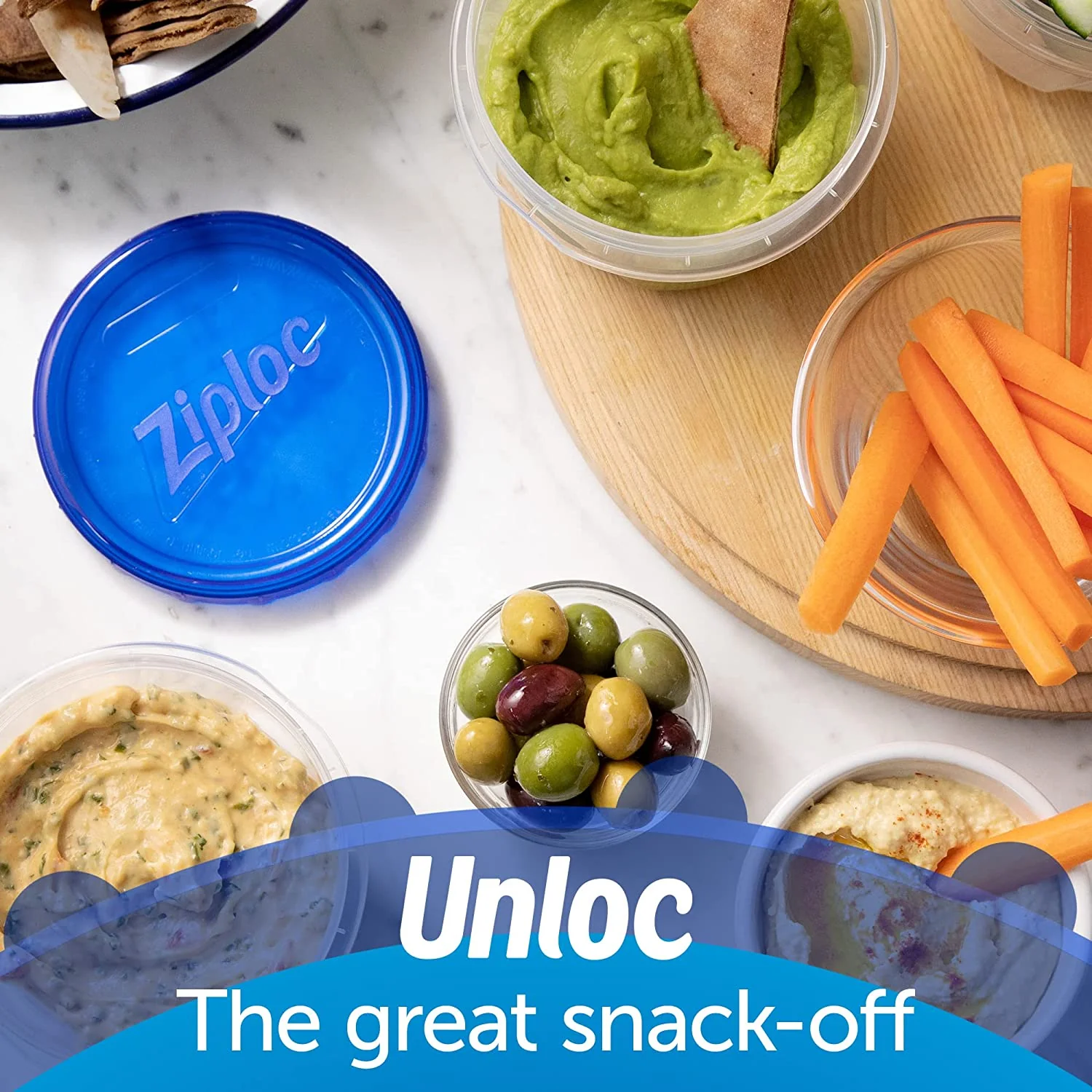 Ziploc Twist N Loc Reusable Food Storage Meal Prep Containers, Variety Pack, 5 Count - Image 4