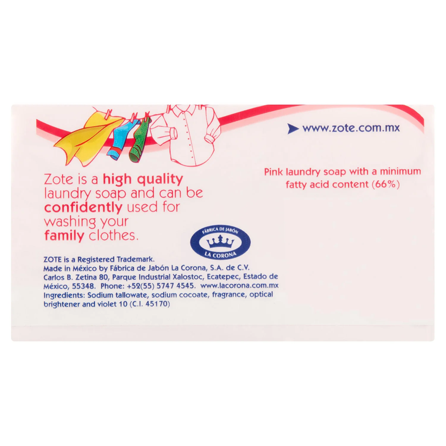 Zote Laundry Soap and Stain Remover, Pink, 14.1 Ounces - Image 2